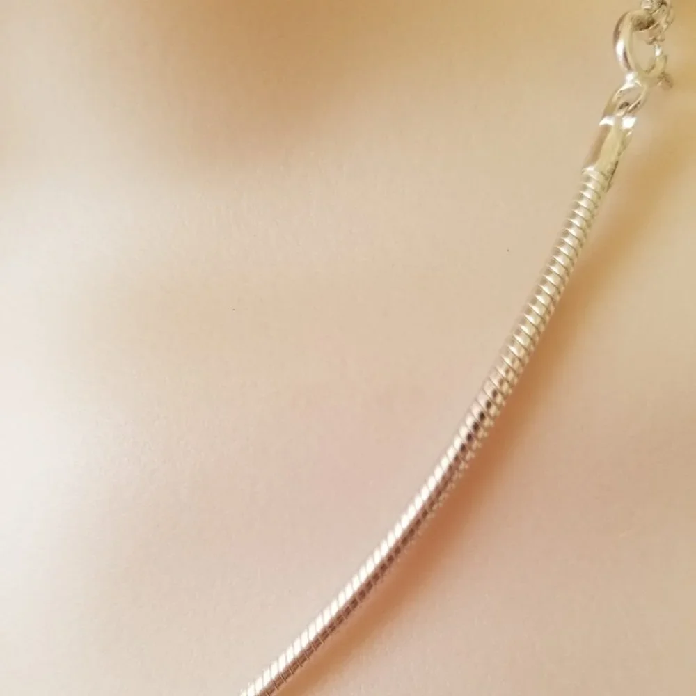 Solid 925 Sterling Silver 2mm 16" Snake Chain Spring Lock Clasp Necklace Fashion - Picture 3 of 6